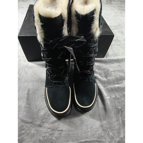 Sorel Womens Tivoli IV Tall Waterproof Suede Boots Womens Size 6 Black Insulated - Picture 2 of 7
